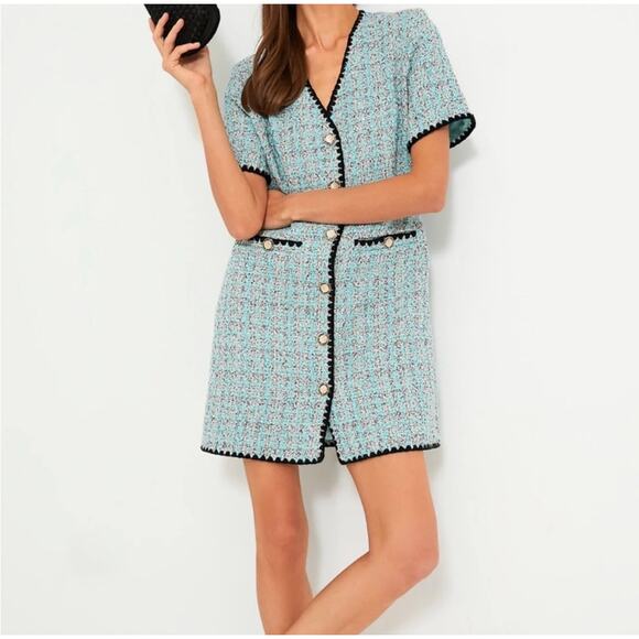 TUCKERNUCK Pomander Place Blue Tweed Josephine Dress NWT Size XL - Picture 5 of 8